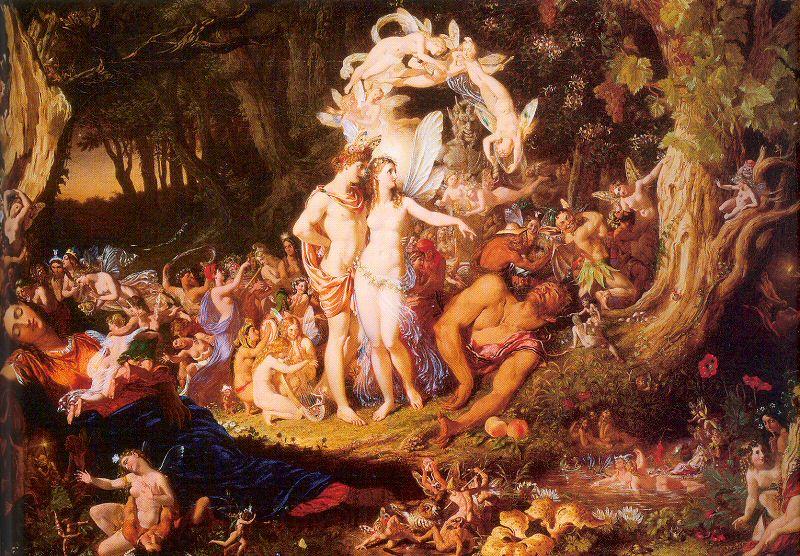 Paton, Sir Joseph Noel The Reconciliation of Oberon and Titania Germany oil painting art